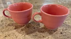 Lot of 2 Fiesta Ware Rose Pink Homer Laughlin Coffee Tea Cups  3" 1990s