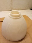 Vintage Milk Glass Lamp Shade Textured Waffle Diffuser 8”bottom 2.25”Top