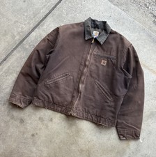 Carhartt Detroit Jacket J97 Chestnut CHT Size XL Regular Blanket Lined Brown USA