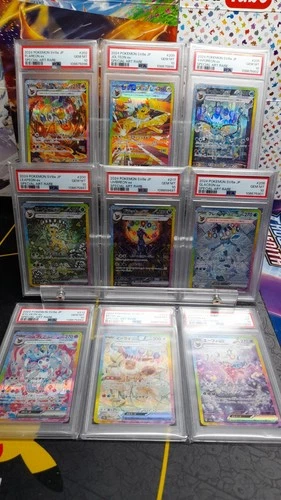 Pokemon tcg PSA 10 Eeveelutions part SEQUENTIAL X9 Terastal Festival ex SAR