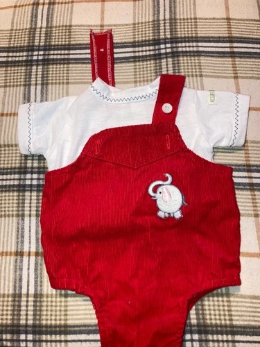 Vintage Cabbage Patch Kids/Doll Clothes Red Elephant Romper (116)