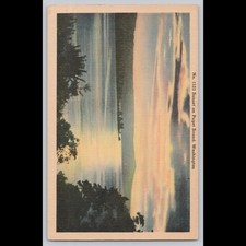Antique Postcard Sunset on Puget Sound Washington C. P. Johnston Co.