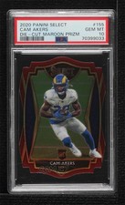 2020 Select Premier Level Maroon Prizm Die-Cut Cam Akers PSA 10 GEM MT Rookie RC