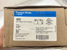 50 Pcs Eaton Crouse-Hinds 460 1/2" Set Screw Type Connector Coupling for EMT