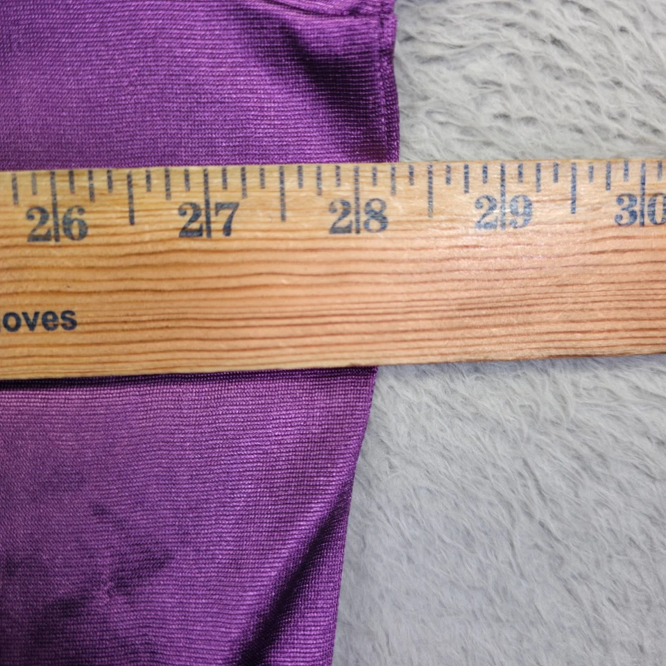 Conjunto de pijama de esquina Cozee de colección para mujer 3X púrpura floral encaje satinado ropa de dormir Foto 4 de 4