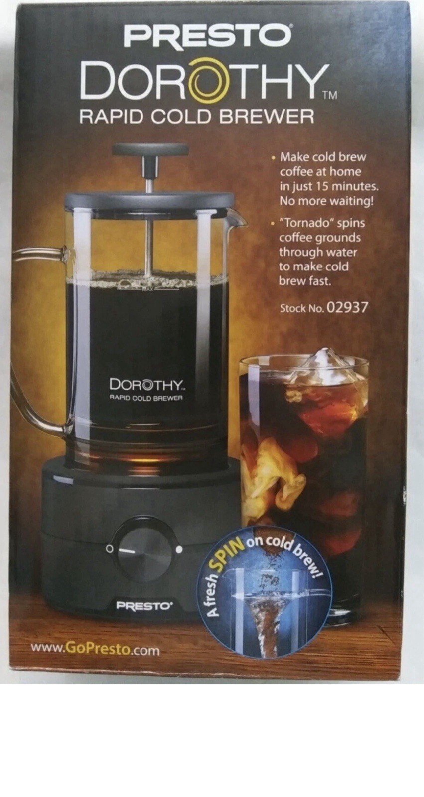 Presto Dorothy(TM) Rapid Cold Brewer - New - Sealed in Box