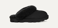 NEW UGG Coquette Black Suede Fur Slippers Women  s Size 5 Eu 36 Regular Fit