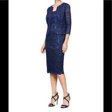 Alex Evenings Petite Lace Sheath Dressand Jacket