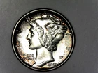 1943, Mercury Dime-Toned-BU!