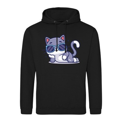 Unisex Hoodie Cool Cat Comic Geschenkidee Cool Cat Geschenk Präsent Mitbringsel 
