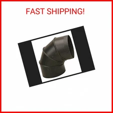 Imperial Manufacturing 5 in. Dia. x 5 in. Dia. Adjustable 90 deg. Steel Stove Pi