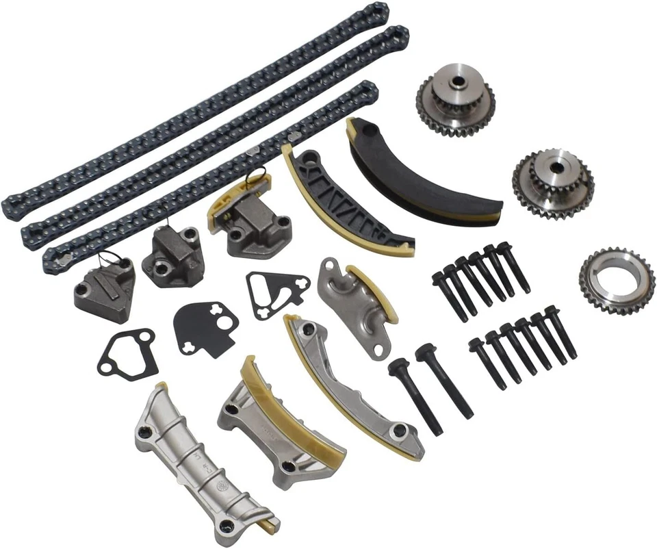 Fit 07-16 Cadillac Suzuki 3.6L Timing Chain Kit Oil Pump Water Pump VTC Solenoid Foto 3 de 4