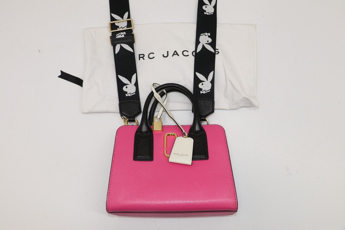 Marc Jacobs Playboy Little Big Shot Leather Stachel Pink Crossbody