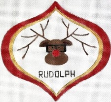Needlepoint Handpainted Raymond Crawford Rudolph Ornament  Choose from All