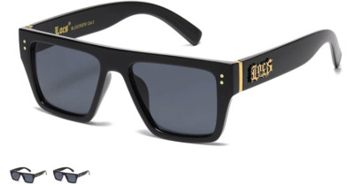 LOCS Gangster Style Debt Collector Square Flat Top LOCS Logo Temple Sunglasses