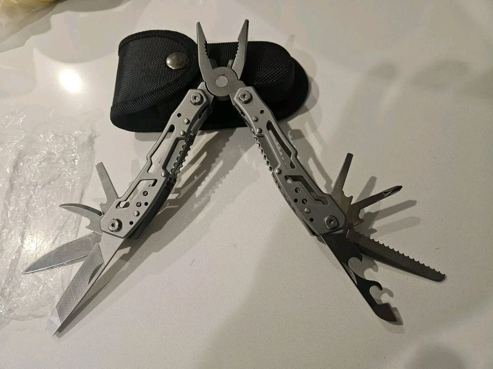 Multi-Tool 15 N 1 Self Locking, "New" With Heavy Duty Nylon Sheath