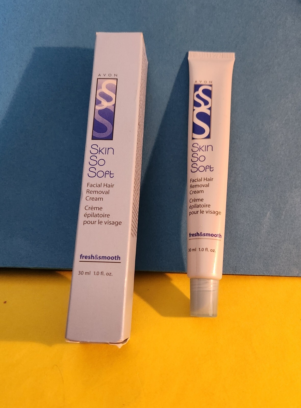 AVON SKIN SO SOFT FRESH & SMOOTH facial hair removal cream 1.0 oz NOS