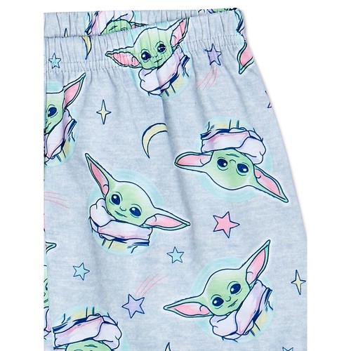 NWT Baby Yoda Pajamas Set Star War Girls T Shirt Shorts 4 5 6 8 10 12 Grogu Pink - Picture 4 of 4