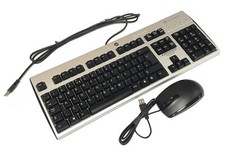 Tastiera USB HP KUS0133 + mouse originale in set + tastiera QWERTY lettore chip card