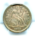 1859 Liberty Seated Dime, PCGS MS65, Attractively Toned Gem!