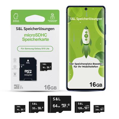 micro SD Speicherkarte für Samsung Galaxy S10 Lite 16GB 32GB 64GB 128GB 256GB