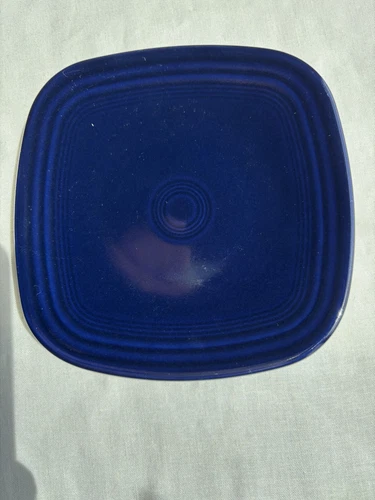 Retired Fiesta Ware Cobalt Blue (2009-21) Square Salad Plate Very Good Used Cond