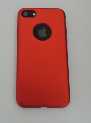 Hülle Für iPhone SE 2022 TPU Case Silicone Cover Schutz Rot + 9H Glasfolie