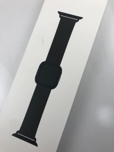 Original Apple Watch Band Space Gray Modern Buckle Leather 38mm 40mm Black Small For Sale Online