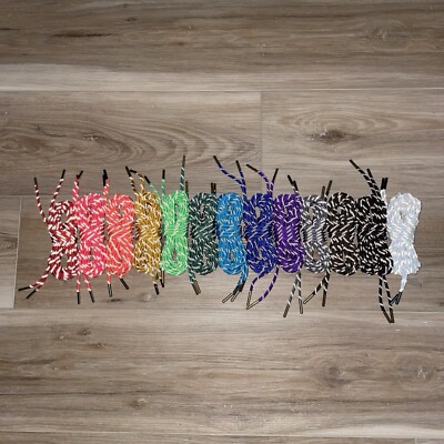 Reflective Rope Roller Skate Laces w/Tips  Riedell/ Edea Different Colors Custom