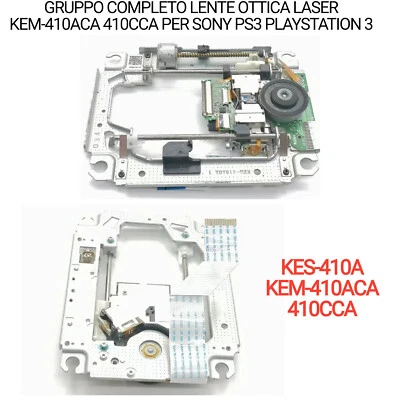 GRUPPO COMPLETO LENTE OTTICA LASER KEM-410ACA 410CCA PER SONY PS3 PLAYSTATION 3