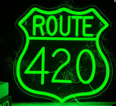Route 420 LED Light Sign Eco friendly bright