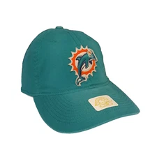Retro Sport Miami Dolphins Hat Cap Mens Fitted S-M Throwback Logo Aqua NFL