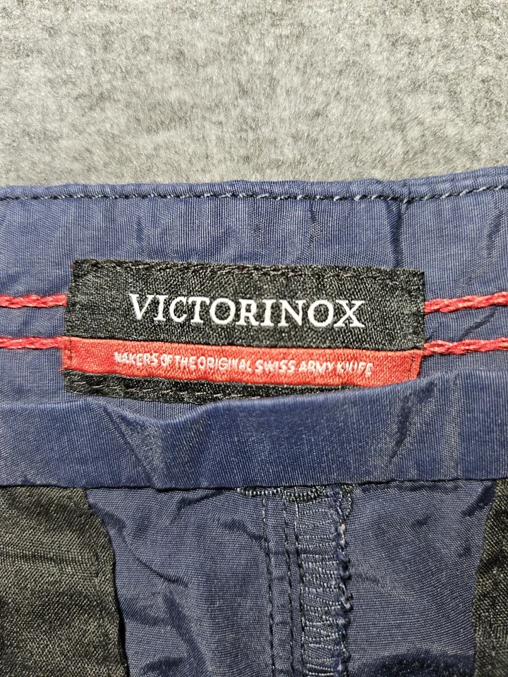 Pantalones Cortos Victorinox Para Hombre 34 Azul Marino Pierna Recta Algodón Nylon Pierna de Golf Bolsillo Foto 3 de 4