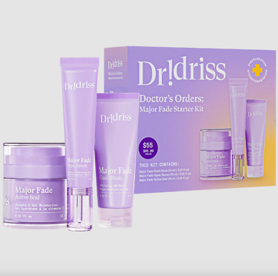 Dr. Idriss Major Fade Dark Spot Starter Skincare Kit, Free Shipping, New (3 pcs)