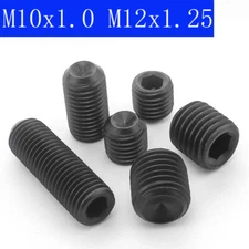 M10 M12 FINE PITCH GRUB screws socket SET screws CUP point HIGH TENSILE 12.9