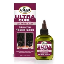 Difeel 99% Natural Ultra Curl Premium Hair Oil - Curl Boosting Hair Oil 2.5 oz.