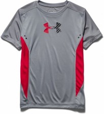 Under Armour Unisex kids Short Sleeve T-Shirt Graphite/ Red Size YXL