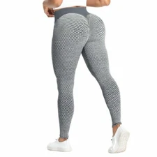 Women's High Waist Butt Lifting Leggings TIK Tok Texture Yoga workout Pants