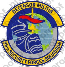 STICKER USAF 96TH SECURITY FORCES SQ