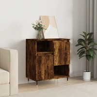 Sideboard RäUchereiche Holzwerkstoff 60X35X70 Cm FüR Wohnzimmer