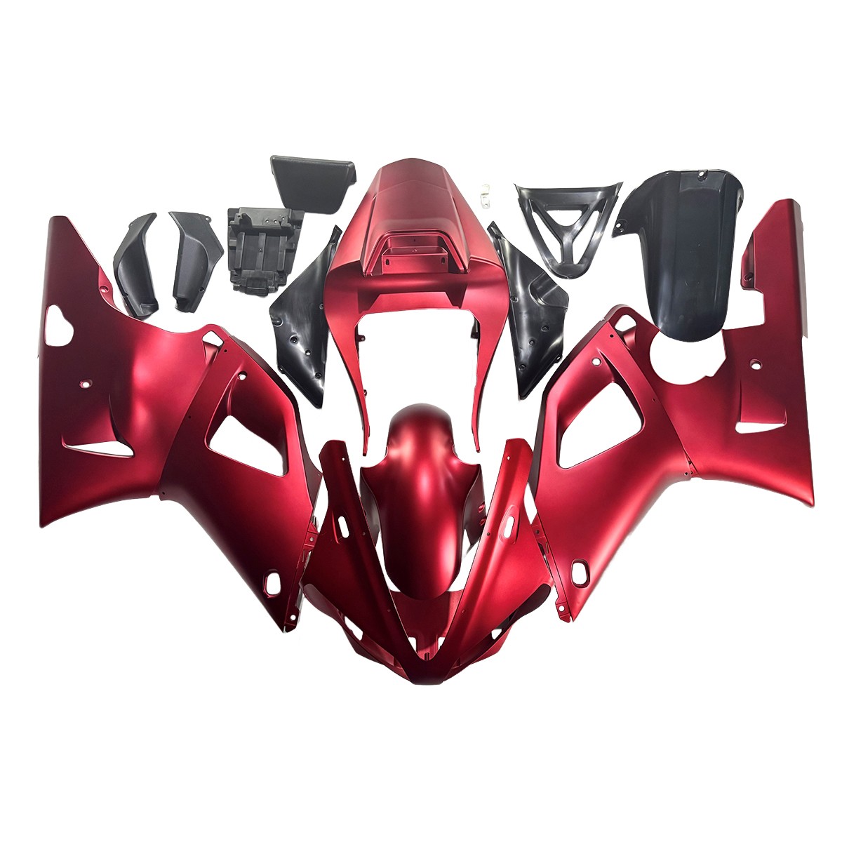 ABS Plastic Body Kits For Yamaha YZF R1 2000 2001 Matte Red Fairing Kit Bodywork