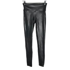 Spanx Faux Leather Legging Matte Snake Black Size S