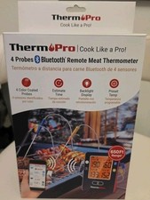 Therm Pro Bluetooth 4 Probe 650 Ft. Range Remote Meet Thermometer TP25W NIB