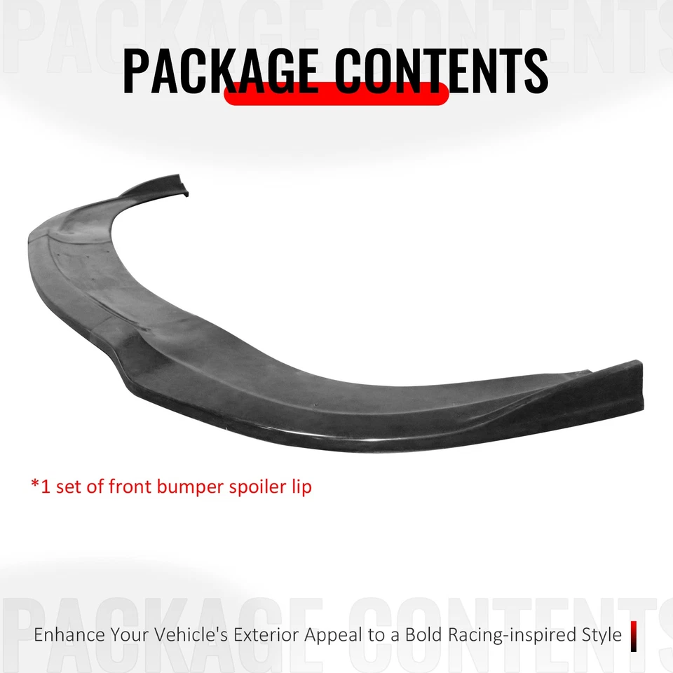 Fits 11-20 Dodge Grand Caravan IKON Style Front Bumper Lip Unpainted PU 3PCS - Image 4 of 4