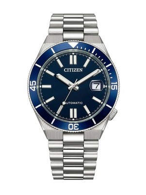 CITIZEN NJ0230-59L Automatic Herrenuhr 100m wasserdicht Saphirglas Dunkelblau...
