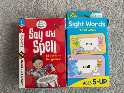 Flashcards Sight Words Read with Oxford Biff Chip and Kipper Phonics Stages 1-3