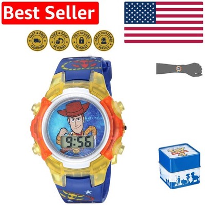 Toy Story 4 Kids Digital LCD Watch   Flashing Dial & Woody Design, Fits 5.5''-8''