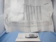 BILLINGS BOATS #518 OSEBERG SHIP MODEL PLANS MANUAL INSTRUCTIONS DIAGRAM SHEET