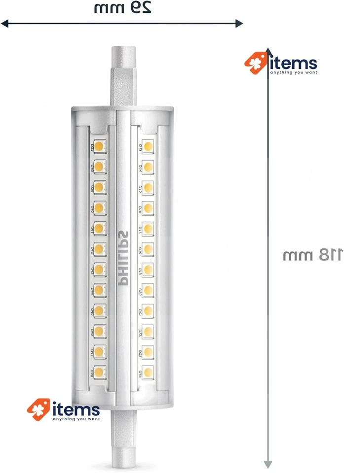 Faretto Dimmabile LED Classico Philips [R7S] 14W 120W Equivalente, Bianco 3000K - Immagine 2 di 3