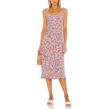 FAITHFULL THE BRAND Noemie Midi Dress Turnesol Floral Print size 4